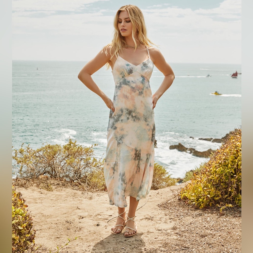 NWT Saltwater Luxe Sharice Ocean Views Midi Dress